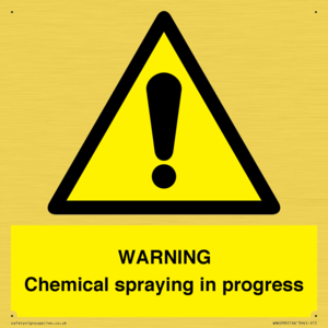 WARNING Chemical spraying in progress